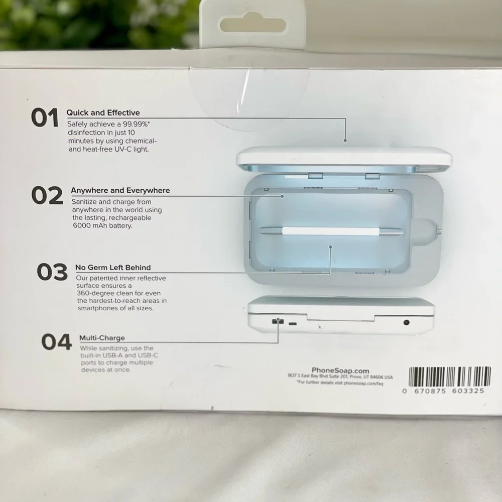 NIB Phonesoap Go Power Pack & UV Light Sanitizing Box